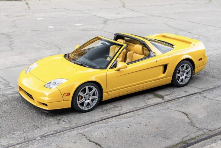 Spa Yellow Acura NSX [1290x1080]