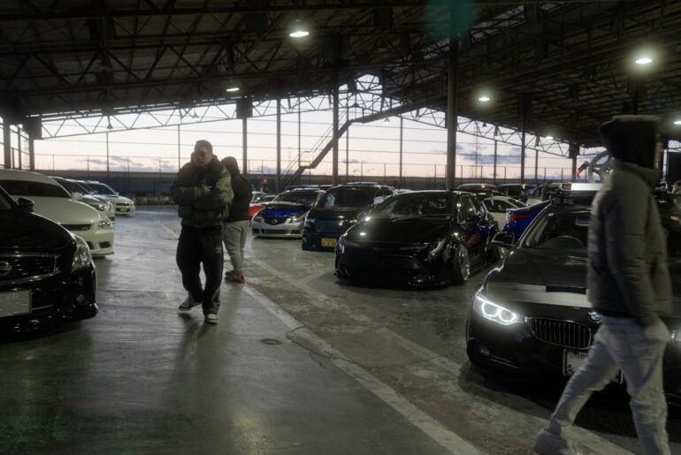 How do you film cars in tight indoor meets like this?