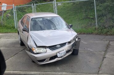 Smashed 2002 Toyota Corolla CE, the official car of?