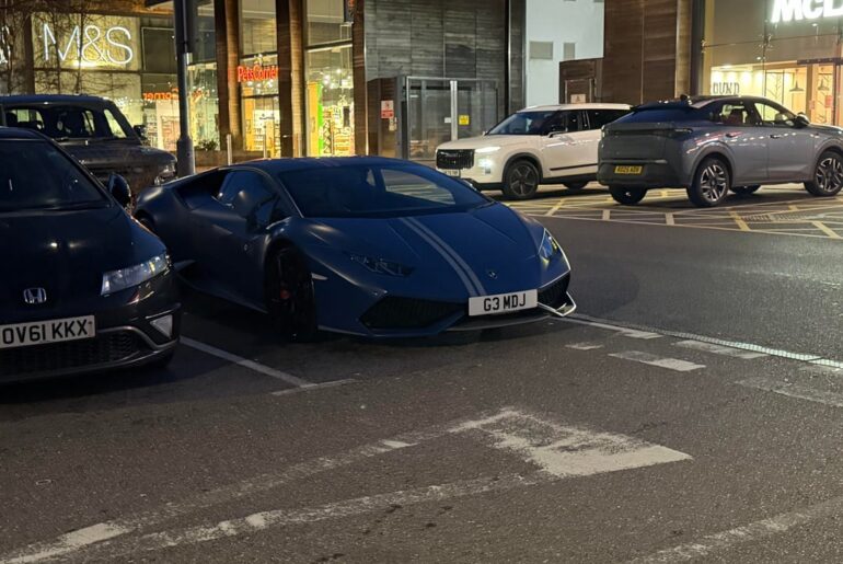 Interesting car park [Lamborghini Huracan Avio]