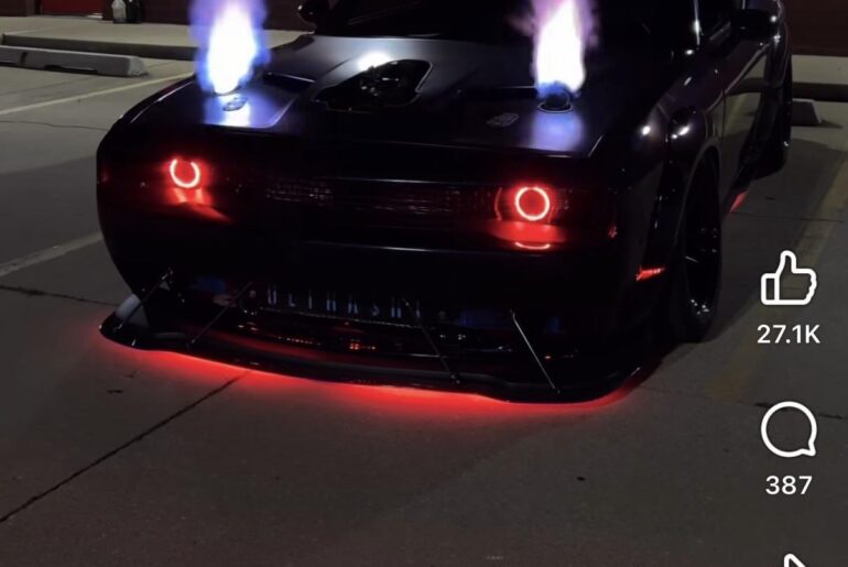 What causes a car to shoot flames like this?