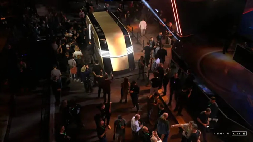 Tesla Cybercab unveiling in 2024.