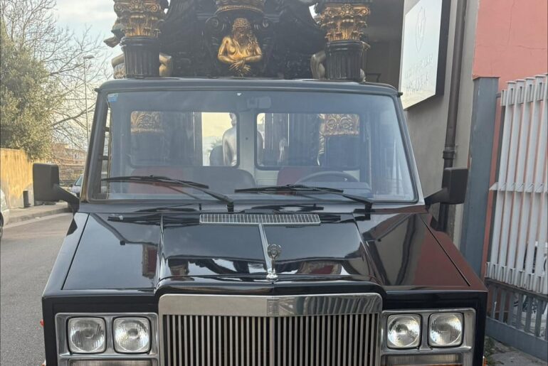 Hearse previously owned by a Sinti Mafia clan in Rome, Italy