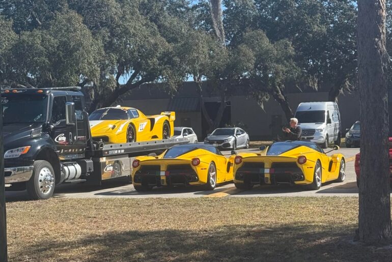 Did I just spot a new [Ferrari FXX]? I live in Ponciana, FL which is a semi rural suburb and we rarely see exotics here. They also had an F40, F50, and various other models.