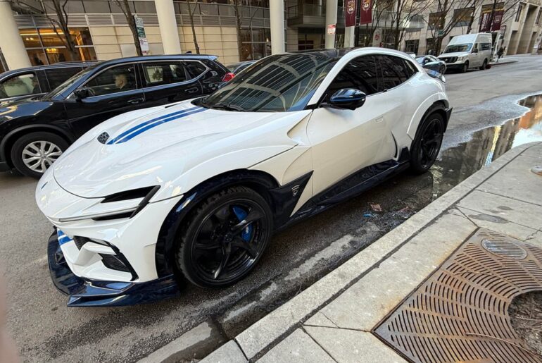Spotted today in Chicago [Ferrari Purosangue] not sure if the blue special edition