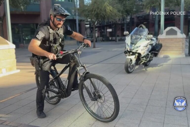 Phoenix police trade in traditional bikes for E-bikes for downtown patrol