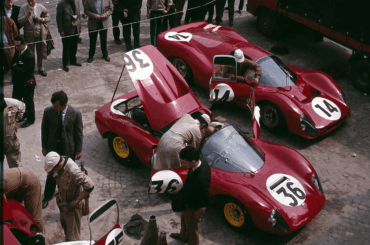 Ferrari Dino 206s and 330P3 during the 1966 1000 Km of Monza (1367x1400)