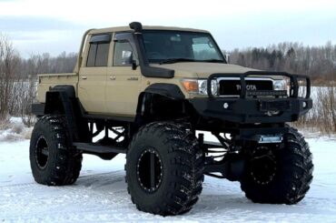 Pickup for a far north, built from LC70 and GaZ-66 by SKB GazStroyMashina