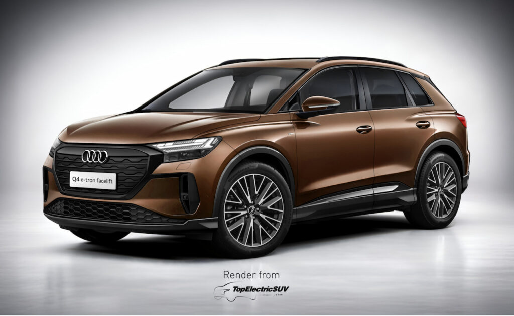 Audi Q4 e-tron Facelift 2026 rendering