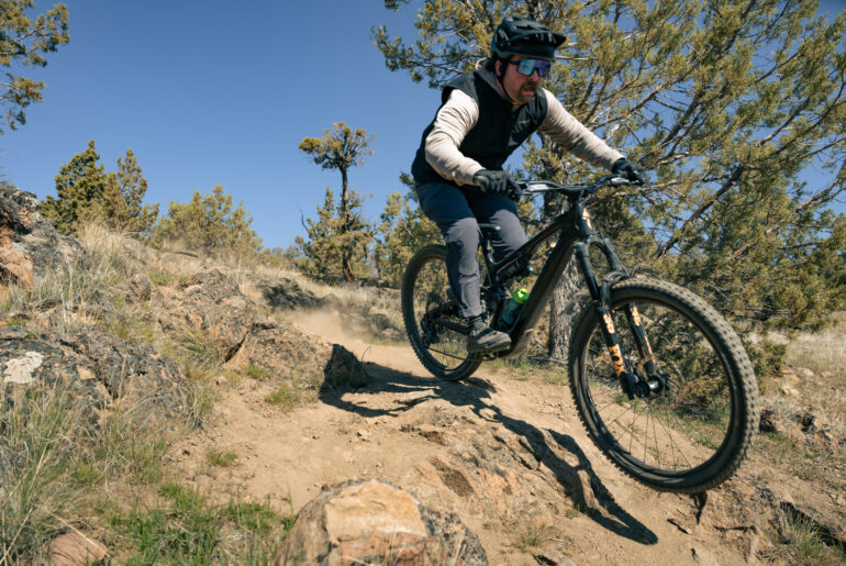 Travis riding e-bikes