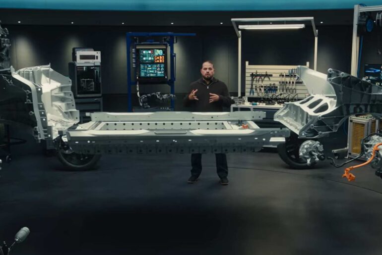 A unicast Ford EV body