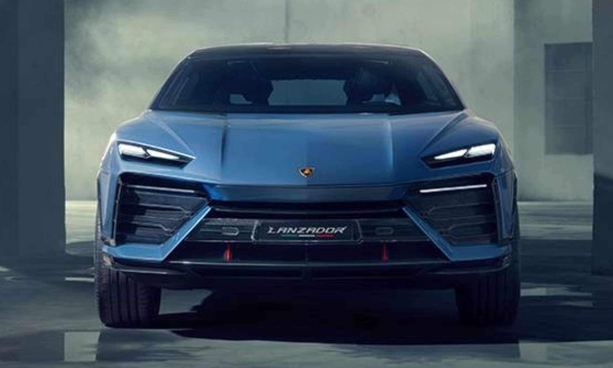 Lamborghini EV front profile.