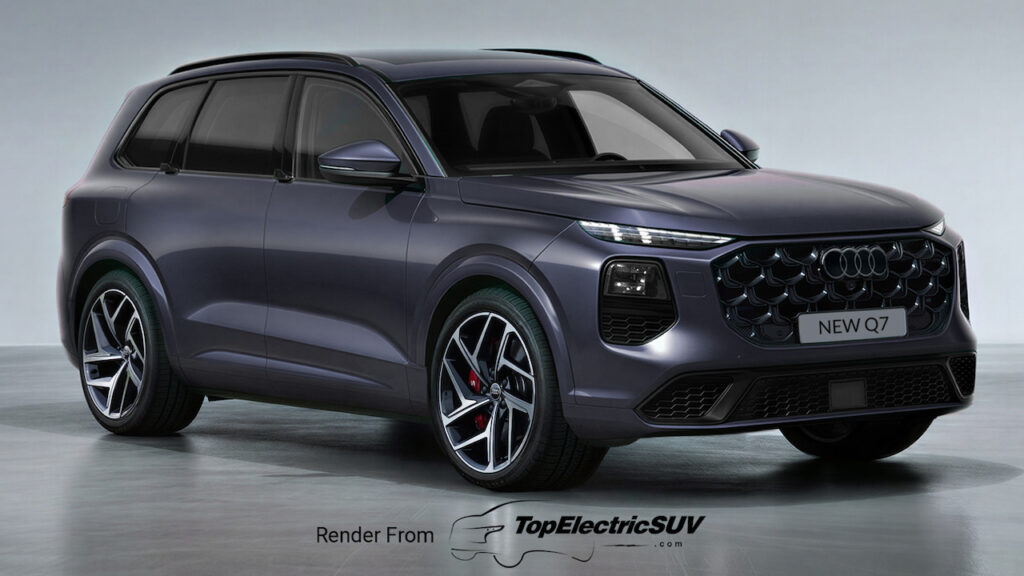 Next-gen 2027 Audi Q7 illustration front three quarters
