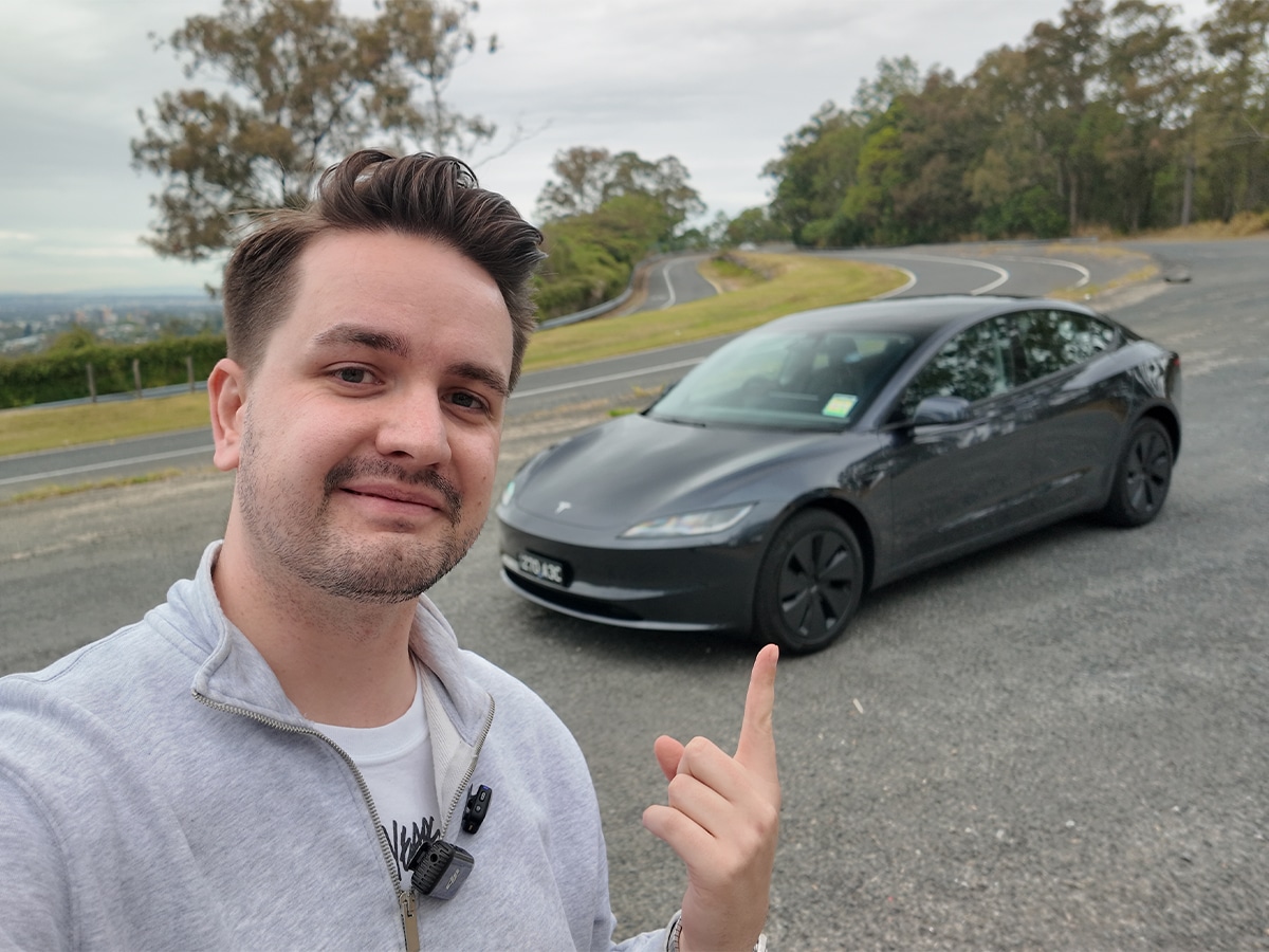 Tesla fsd s ben mckimm with car
