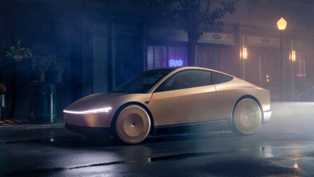 A render of a Tesla Cybercab