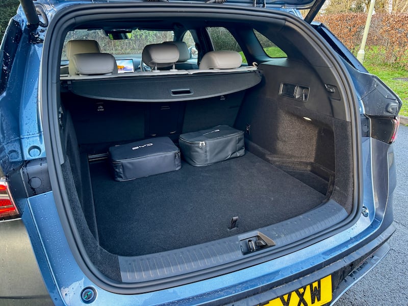 The car provides a copious boot capacity.