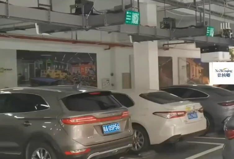 Parking Garage Overhead EV charging in China