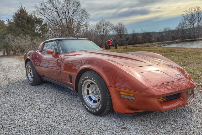My orange on orange 1981 Corvette. Fully restored. [1324x1324]