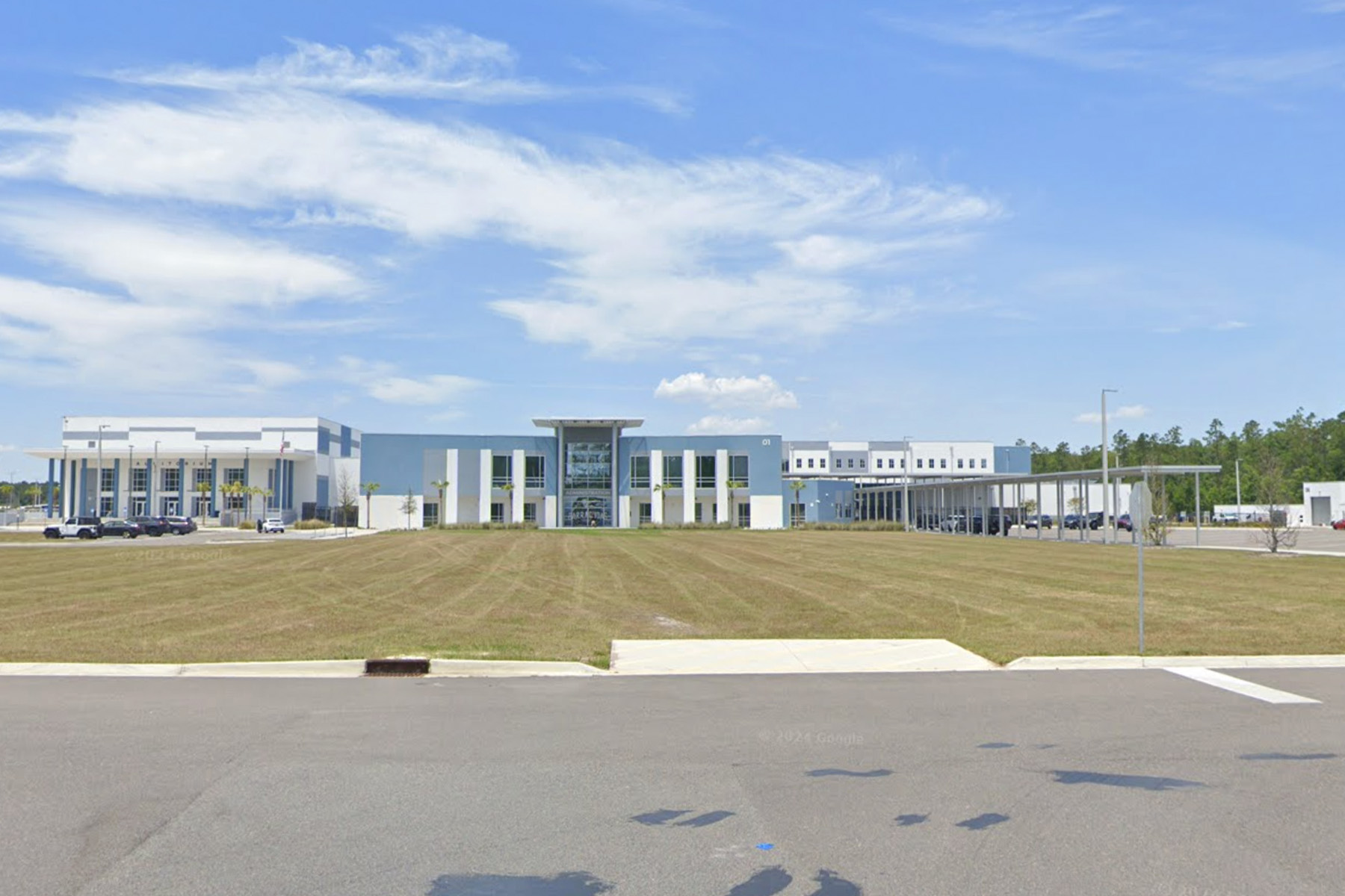 A Florida high school exterior.