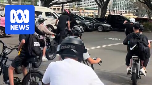 Police condemn dozens of e-bike riders for Sydney Harbour Bridge stunt