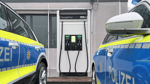 With fast charging of EVs up to 300 kW, Baden-Württemberg police strengthens operational readiness