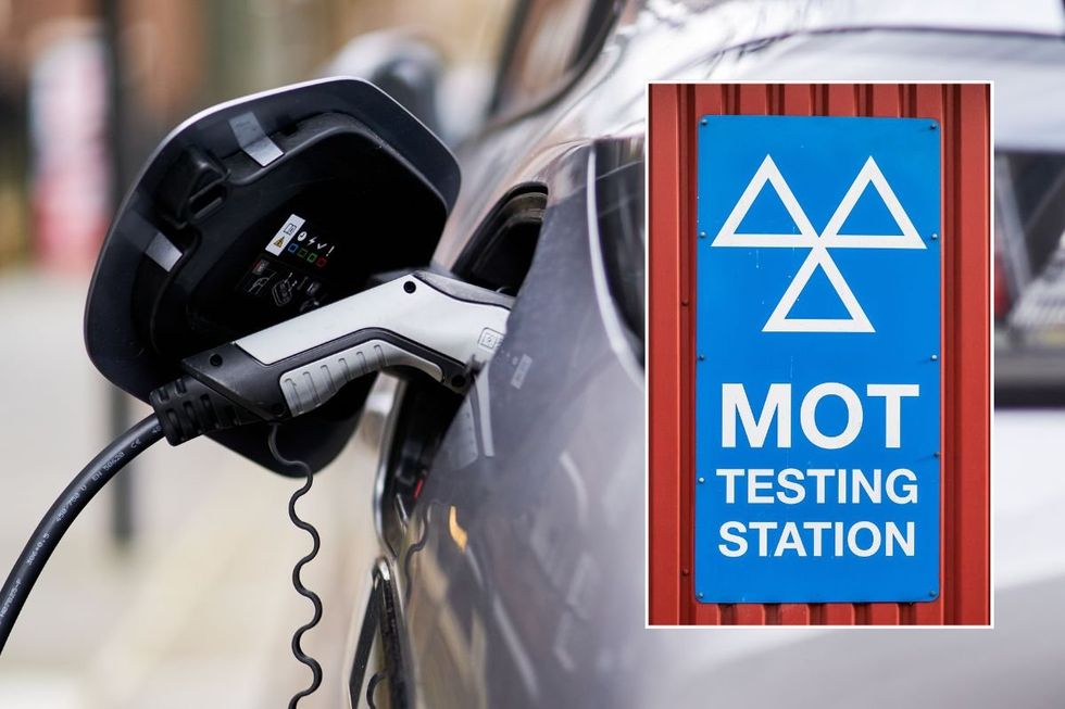 Electric car charger and an MOT test station