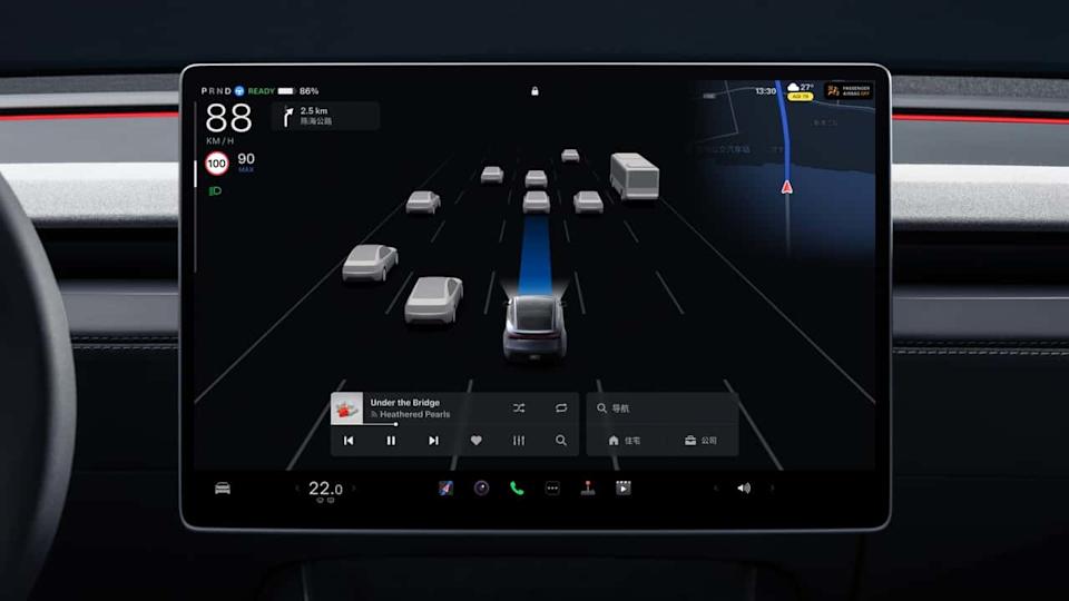 Tesla Model Y Juniper Autopilot Screen