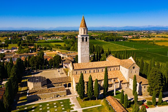 The medieval Basilica di Santa Maria Assunta in the small Italian town of Aquileia.