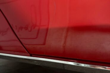 Classic car intentionally scratched at car meet