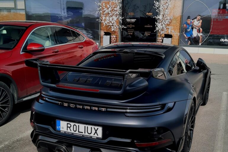 1/20 🌍 [Porsche TechArt 992GT Street R Monochrome] in Vilnius, Lithuania 🇱🇹