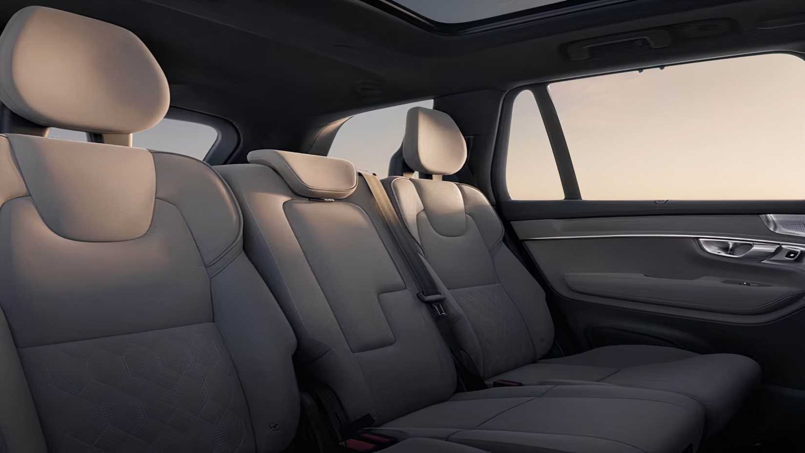 2025 Volvo XC90 interior showing rear seats