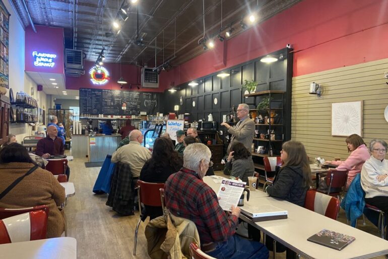 Indianola Mayor Steve Richardson Emphasizes E-Bike Safety at Coffee with the Mayor Meeting