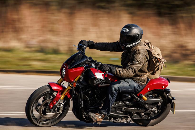 Indian 101 Scout on road