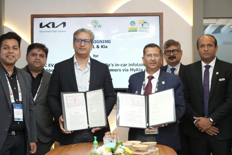 Kia bpcl k charge ev charging network mou