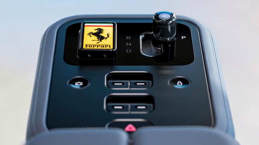 Key doc in Ferrari Luce interior by Jony Ive and Marc Newson's studio LoveFrom