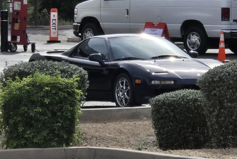 [Honda NSX] in the lot across from my shop.