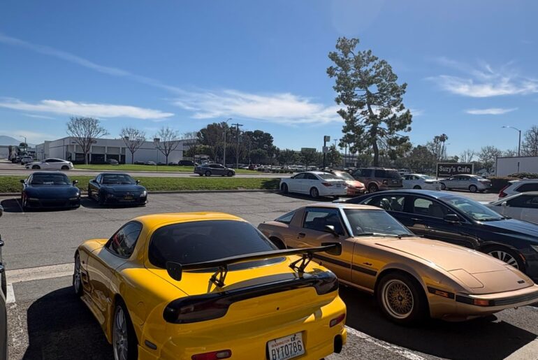 Spotted some cool Mazdas today. [FD RX-7, RX-3] the RX-3 was boosted and makes 550hp according to the owner