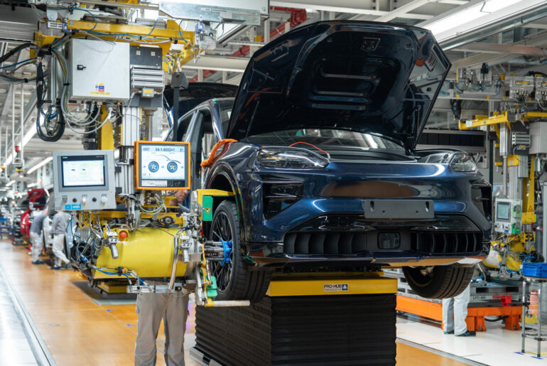 Porsche kicks off series production of the Cayenne Electric