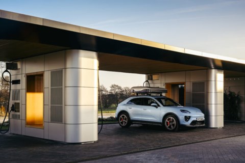 Porsche electric charging lounge in Hamburg
