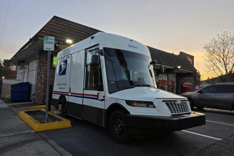 First time seeing a [USPS Oshkosh NGDV], it is increibly wacky looking