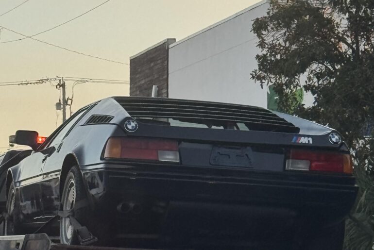 [BMW M1] on a trailer in Palm Beach, FL