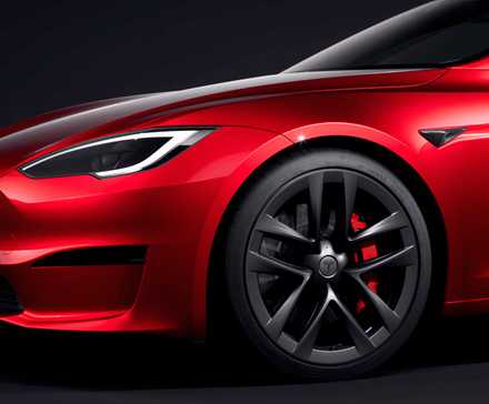 Tesla Model S Plaid Red Front Side Nose Section