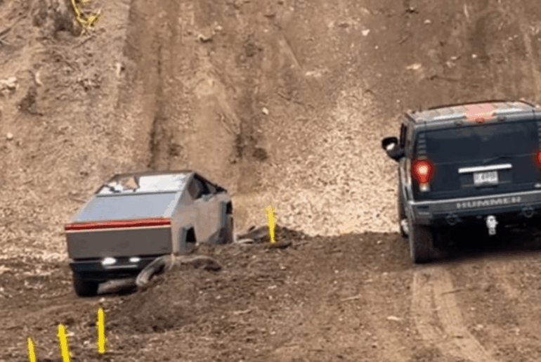 Tesla Cybertruck raced a Hummer in a climb and didn’t expect to be the butt of the joke