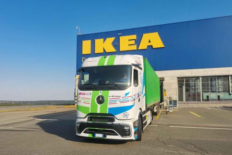Up to 10 Mercedes eActros 600 will be working for IKEA in Italy