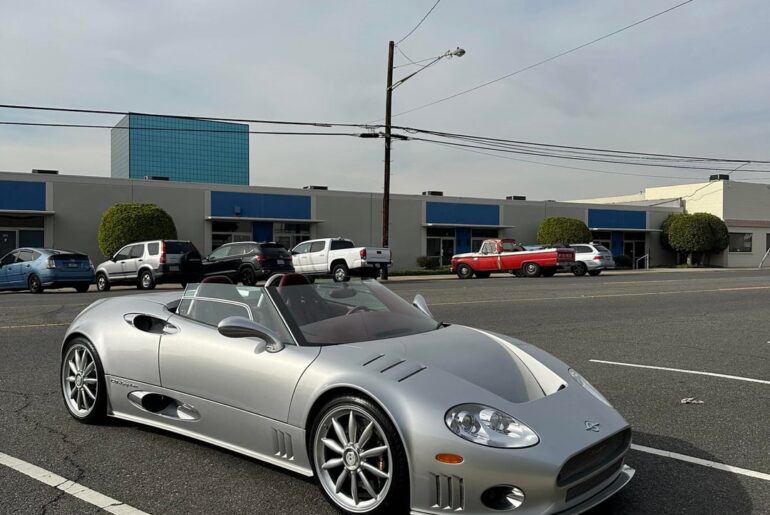 [Spyker C8 Spyder]. Such a unique and cool car. Love the exposed gear linkage and aviation inspired design. Anybody know what year this would be?