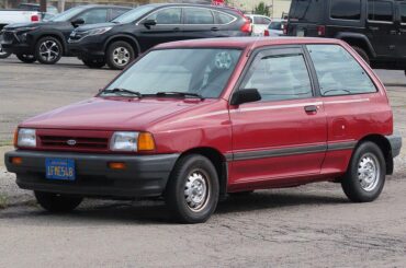 That's the Ford Festiva. This was the quintessential disposable car you'd buy for a laughable price to use as a beater, but they're all gone now