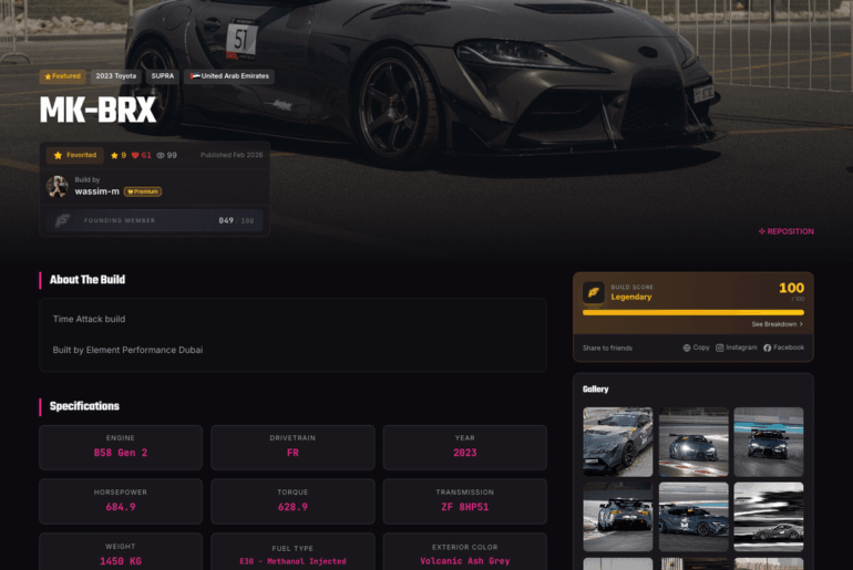 Built a clean way to document car builds (no feeds, just the build)