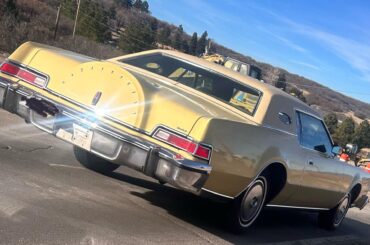 Spotted a land yacht, [Lincoln Continental Mark IV], near Castle Rock, CO