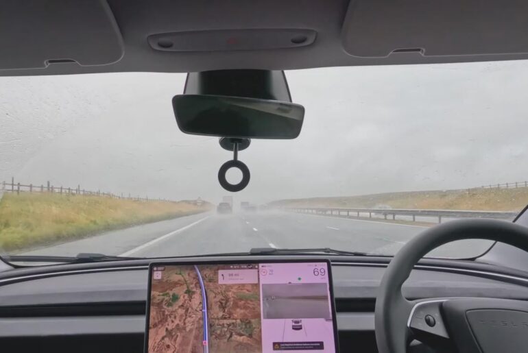 Man drives at 60mph, 65mph and 70mph on a highway in an EV to see what effect speed has on range