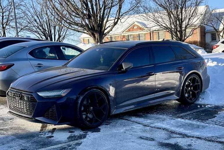 Coworker daily drives their [Audi RS 6 Avant] even in the snow and salt.